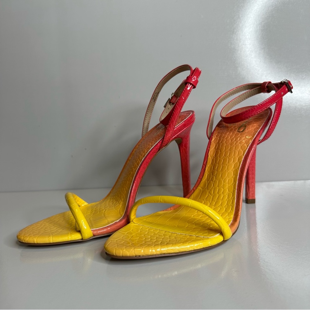 Mix No 6 Tropical open toe heels. Size 7.